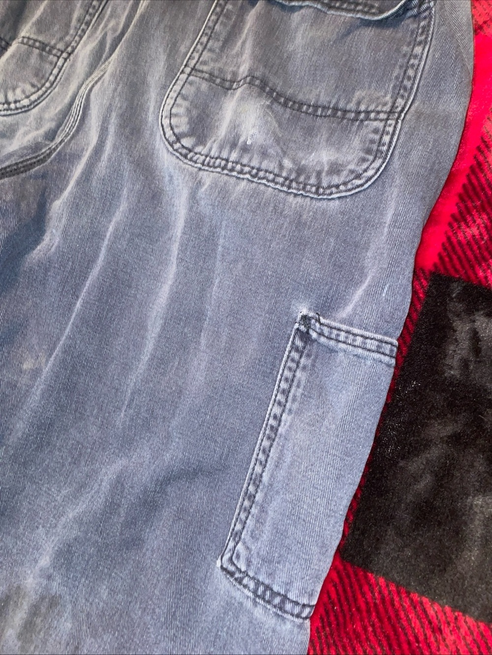 Carhartt Men's Blue Relaxed Denim Coverall Jeans - Picture 10 of 13